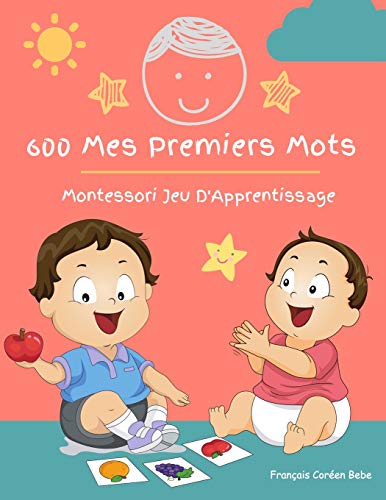 600 Mes Premiers Mots Montessori Jeu D'Apprentissage Français Coréen Bebe