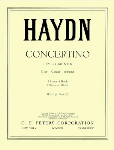 Concertino (Divertimento) in C Hob. XIV:3 (Edition for 2 Pianos)