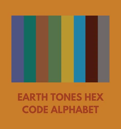 Earth Tones Hex Code Alphabet