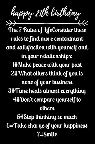 happy21th birthday The 7 Rules of Life