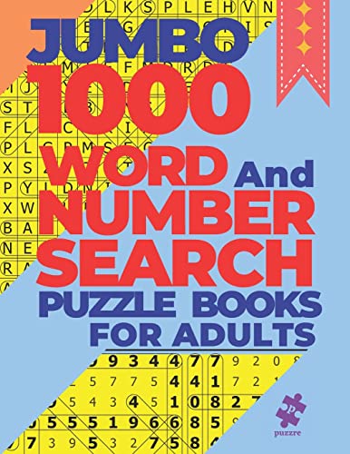 Jumbo 1000 Word And Number Search Puzzle Books For Adults