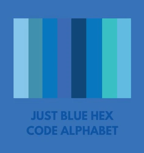 Just Blue Hex Code Alphabet