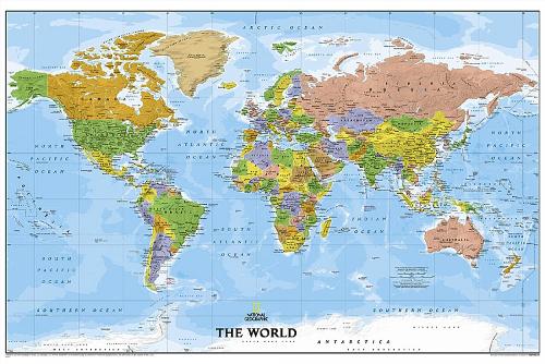 National Geographic World Wall Map