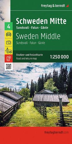 Sweden Middle Road and Leisure Map