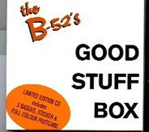 The B-52's - Good Stuff Box With 3 badges, sticker and postcard